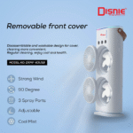 Disnie DRMF-63USB Rechargeable Double Head Portable Mini Air Cooling Mist Fan with Remote - Image 3